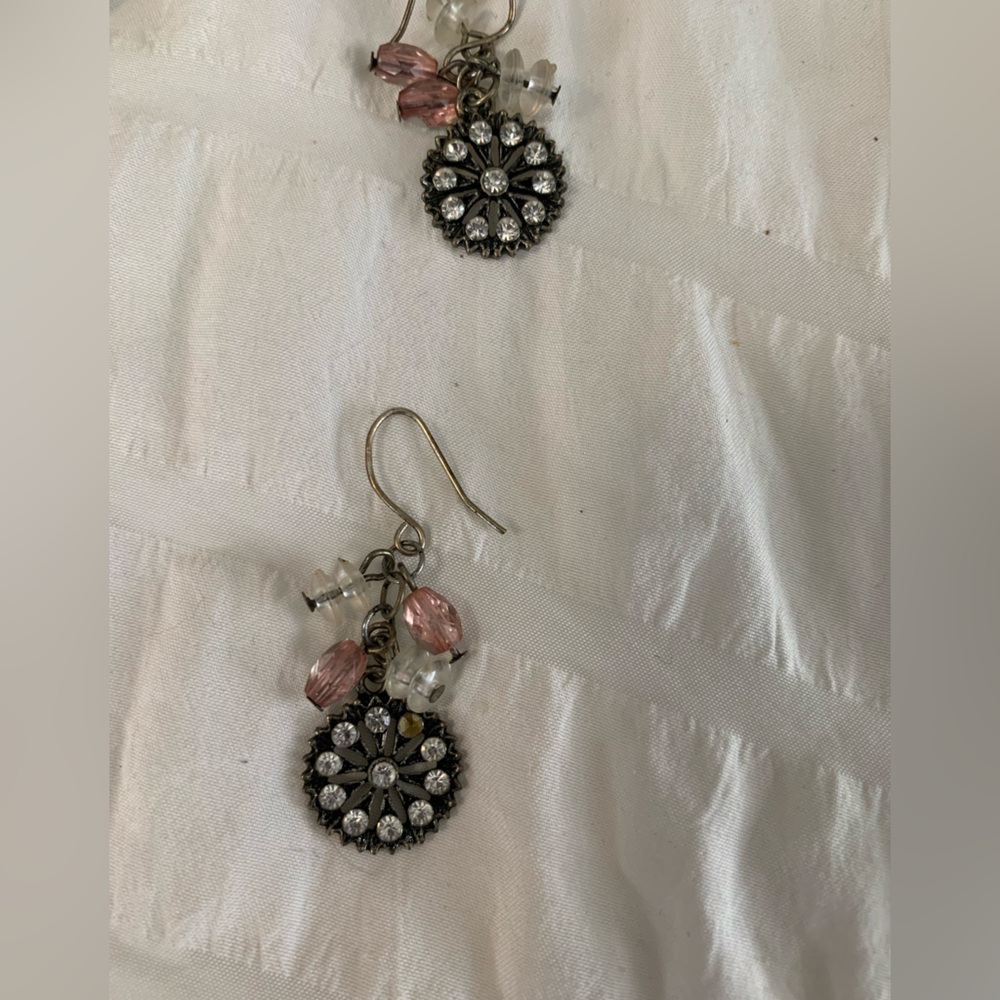 Elegant Pink and Silver Necklace and Earring Set - Picture 11 of 13